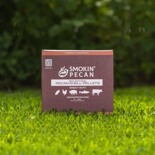 Smokin' Pecan - 100% Pecan Shell Pellets - Smoking Pellets for Pellet Smokers, or Any Outdoor Grills, 19 lb. Box