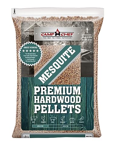 Camp Chef Southwest Mesquite BBQ Pellets, Hardwood Pellets for Grill, Smoke, Bake, Roast, Braise and BBQ, 20 lb. Bag