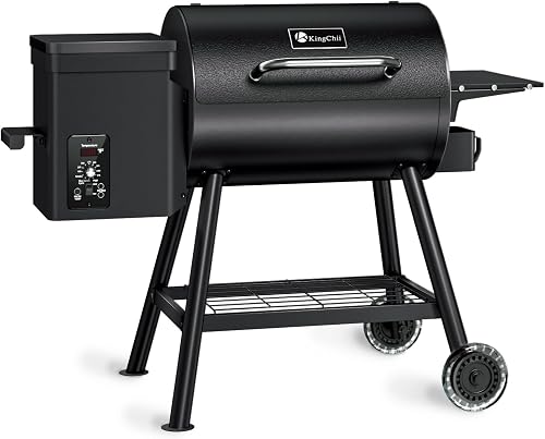 KingChii Electric Wood Pellet Grill & Smoker with Side Shelf, 456 SQ.I — Our recommended configuration for best results