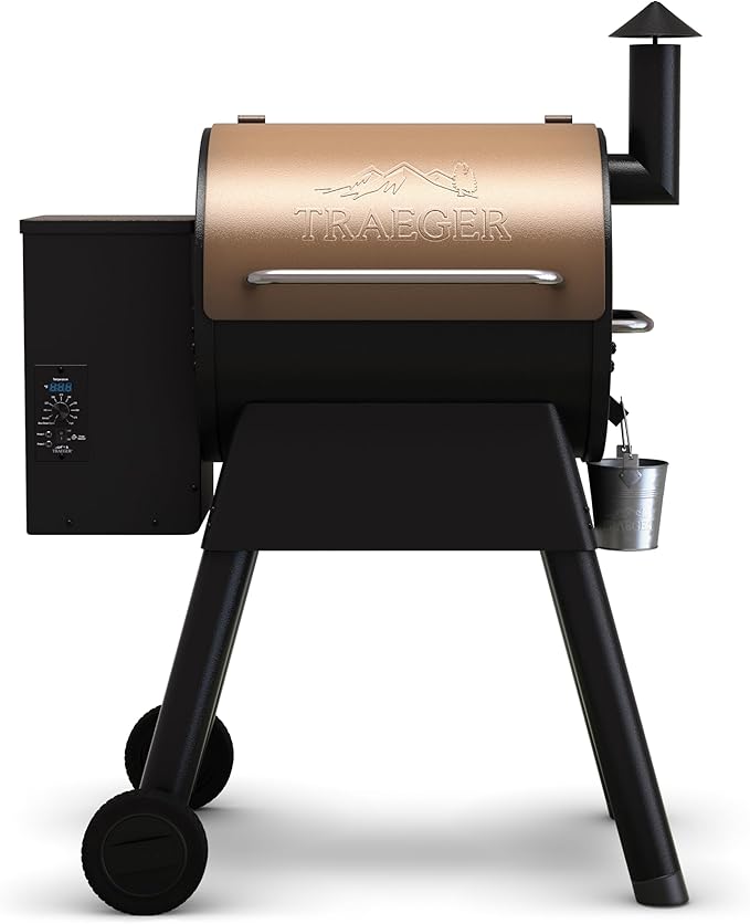 Traeger Grills Pro 22 Wood Pellet Grill & Smoker, Electric Pellet Smoker Grill Combo, 6-in-1 BBQ Versatility, 572 sq. in. Grilling Capacity, Meat Probe, 450 Degree Max Temperature,