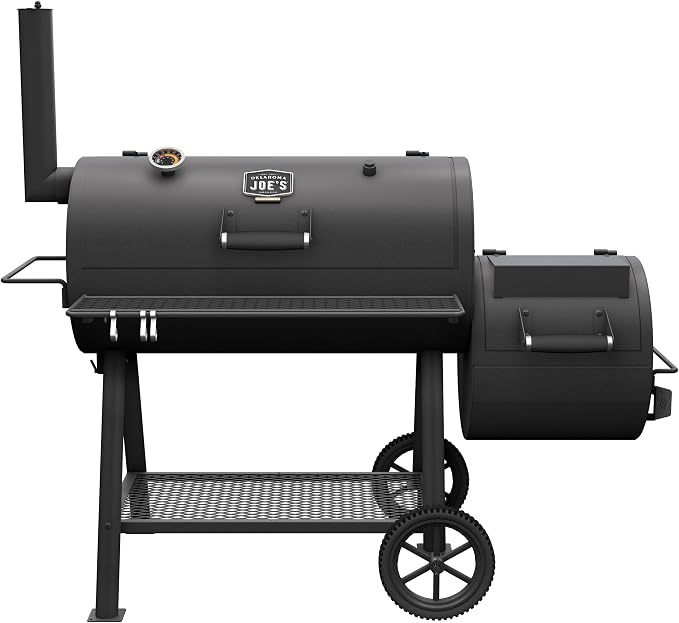 Oklahoma Joe's Highland Offset Charcoal Smoker and Grill with 900 sq. — Our recommended configuration for best results